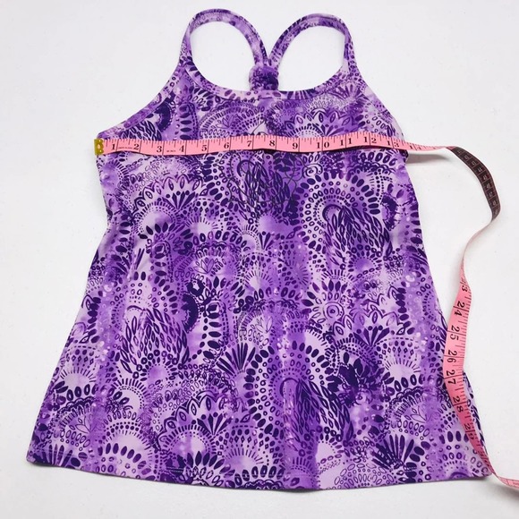 EUC Athleta Racer Back Bra Yoga Athletic Tank Top SMALL Purple - Picture 5 of 5
